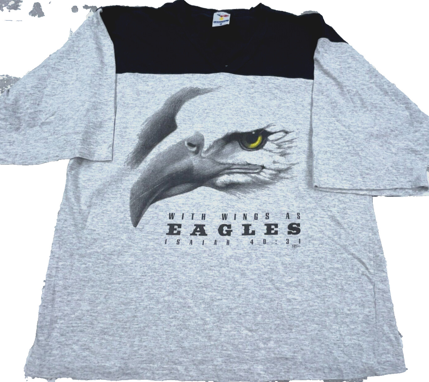 Vintage Nature Shirt Men XL Gray Black Tee USA Single Stitch 90s Biker Eagle
