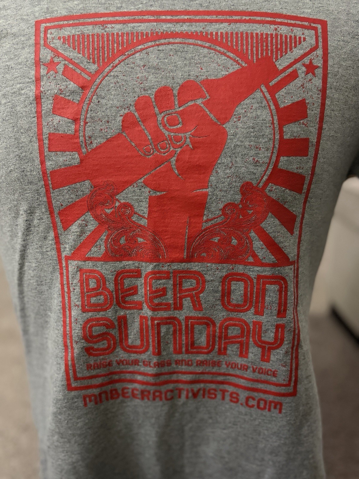Beer On Sunday Raise Your Glass And Raise Your Voice Jerzees Medium Gray gallery