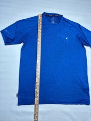 Spyder Mens M Blue Heather Performance Rash Guard T-Shirt UPF 30+ Quick Dry Top