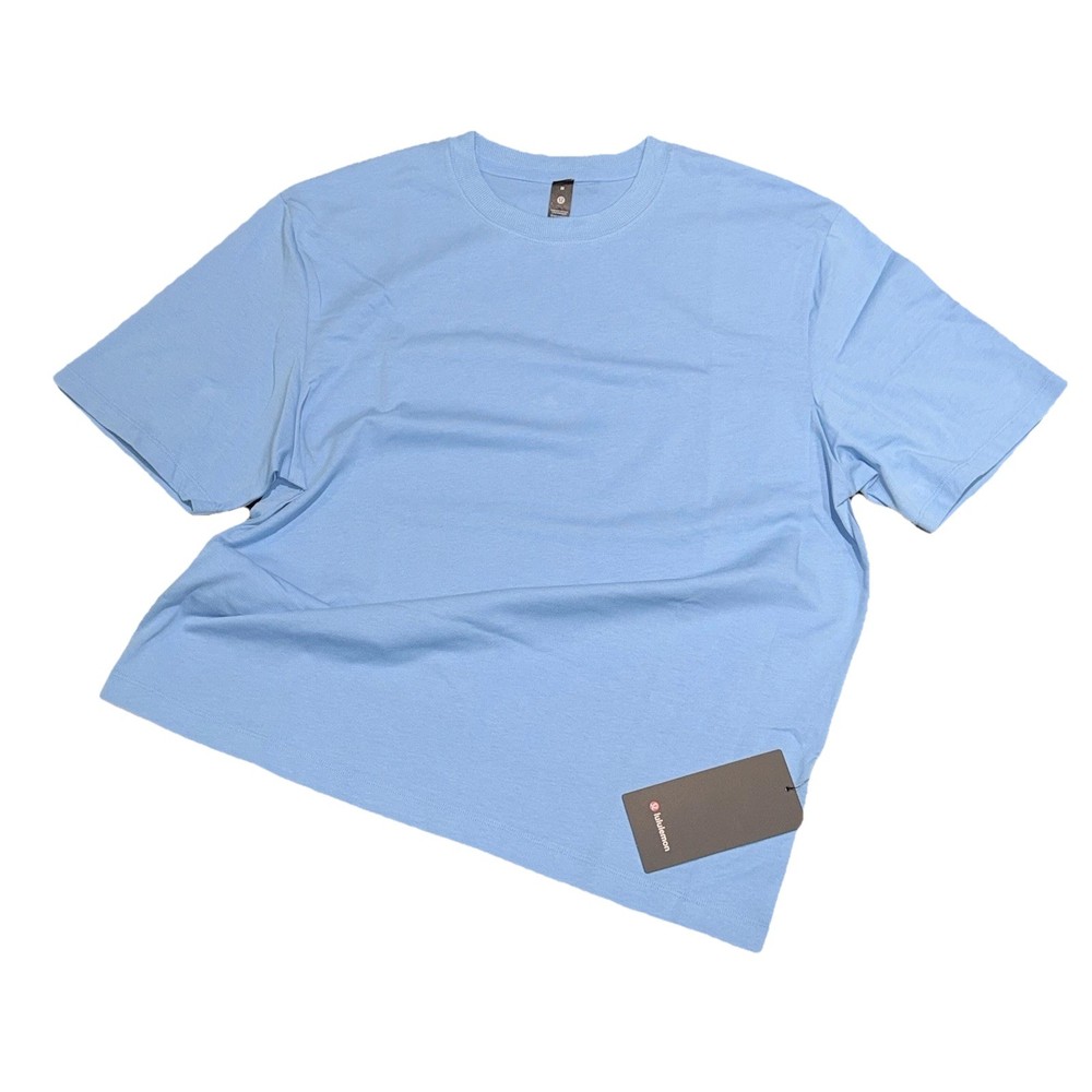 NWT! Lululemon Heavyweight Cotton Jersey T-Shirt Mens Size M Ocean Wave Blue