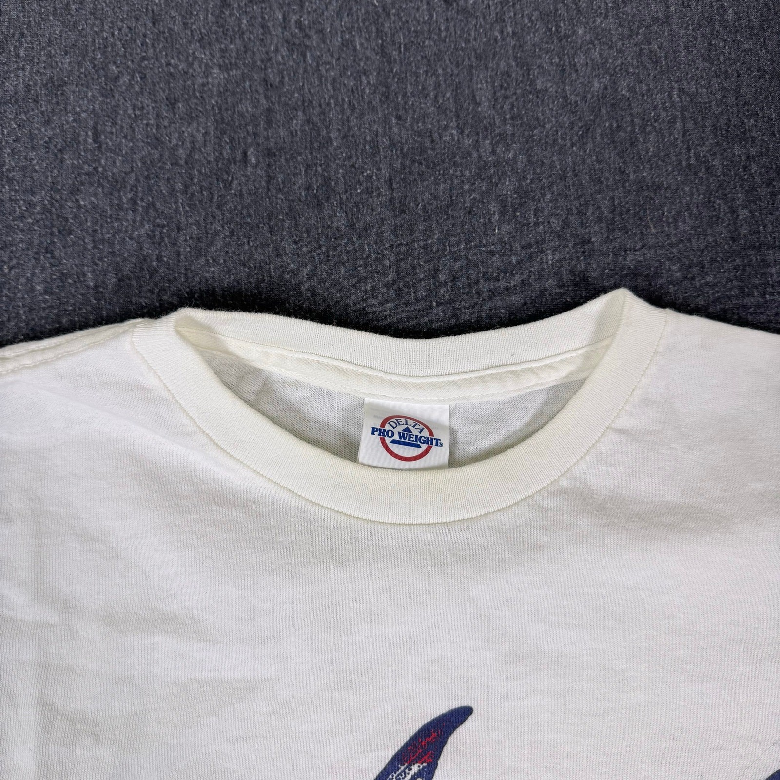 Magellan American Flag Red White Blue Fish Graphic Shirt Mens Large 100% Cotton gallery