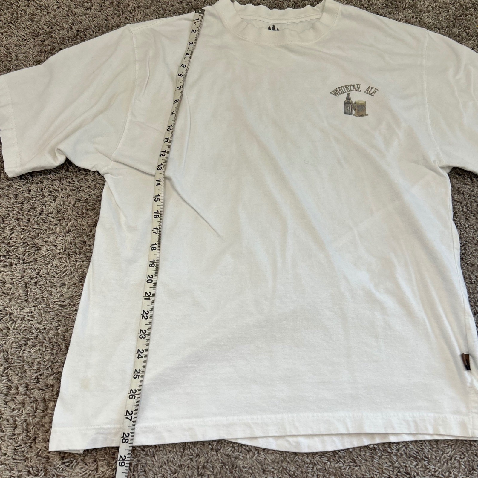 Outdoor Life Whitetail Ale Graphic T Shirt Mens XL White Deer Canoe Beer gallery