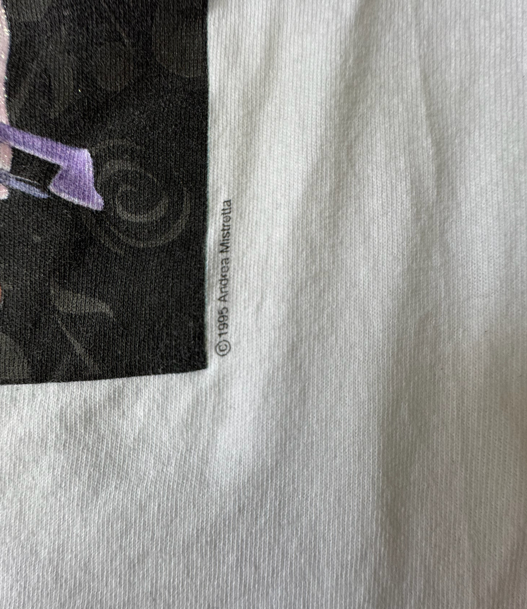 Mardi Gras T Shirt L Andrea Mistretta Art New Orleans Magic Vtg 1995 White gallery