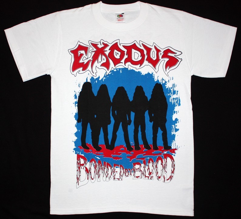 Vtg Exodus Band Short Sleeve Cotton All Size Men Women White Shirt EN173