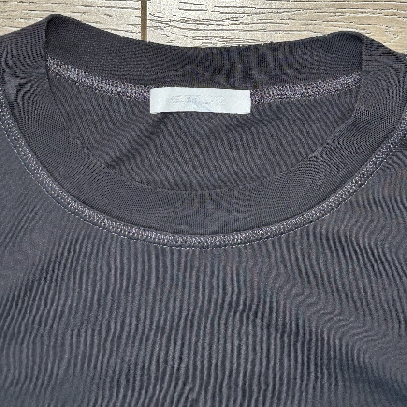 Helmut Lang Meatpacking Crewneck T Shirt Gray Large NYC Designer Tee gallery
