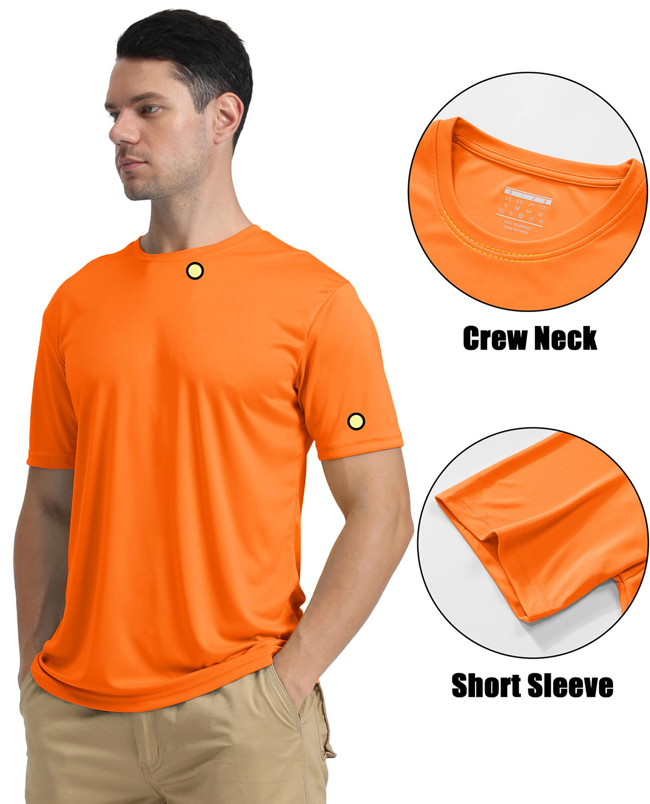 UPF50+ Men's UV Block Short Sleeve T-Shirt Gym Workout Running Sport Quick Dry T gallery