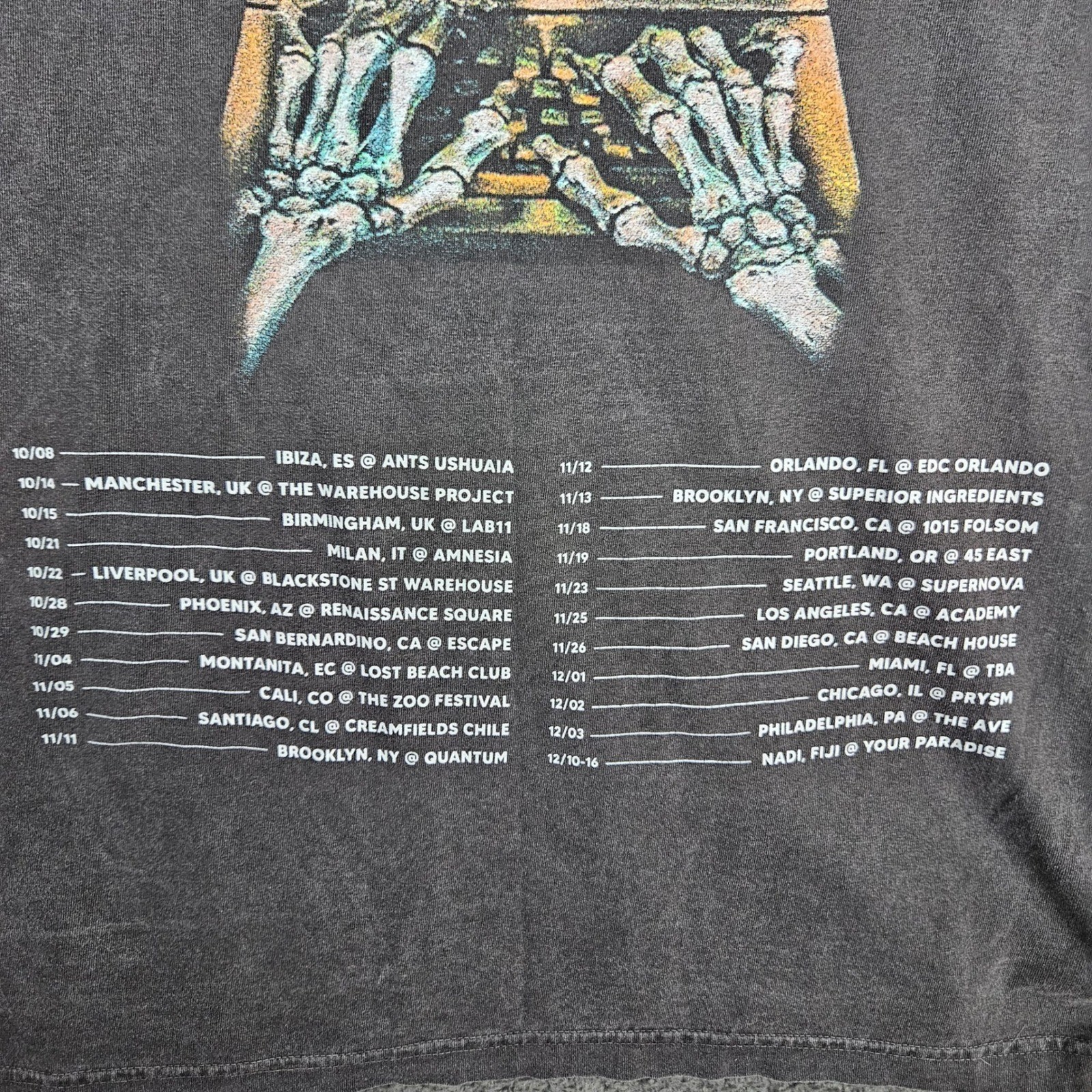 Cloonee Cold Blooded Fall/Winter Tour 22 Graphic T-Shirt Mens Large Faded Black gallery