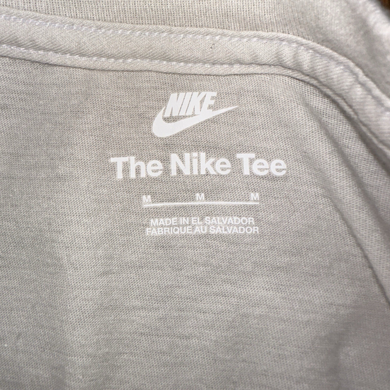 Nike Mens Graphic T Shirt Longline Medium Wraparound Split Logo Tan Swoosh Tee gallery