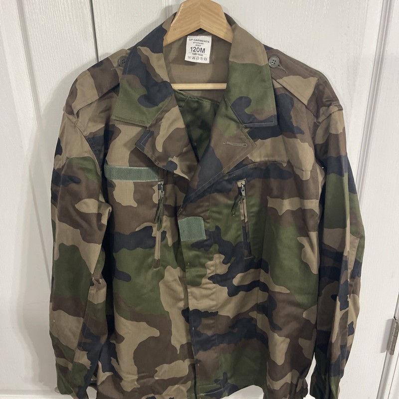 French F2 Field Jacket Shirt CCE Camo European Military Surplus Sz Medium Army