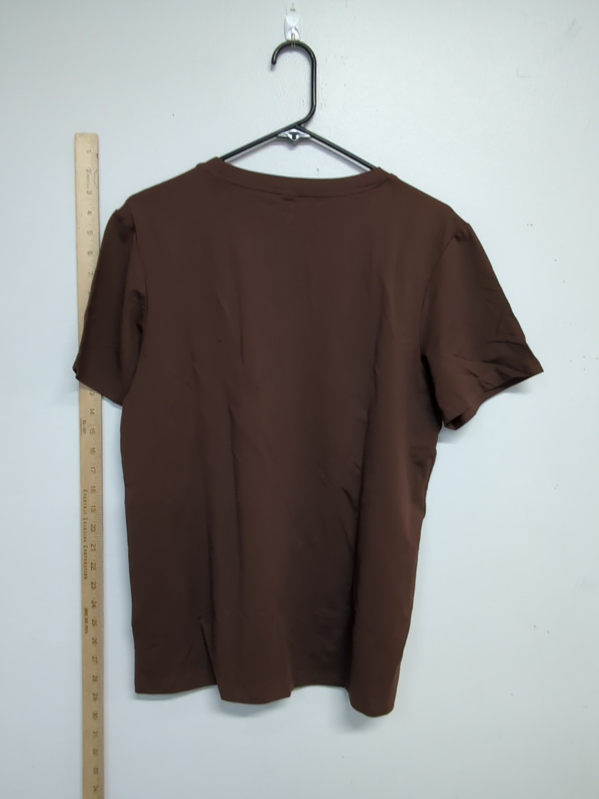 Shein Manfinity Crew Neck 'A' Logo Men's T Shirt Small Reddish Brown gallery