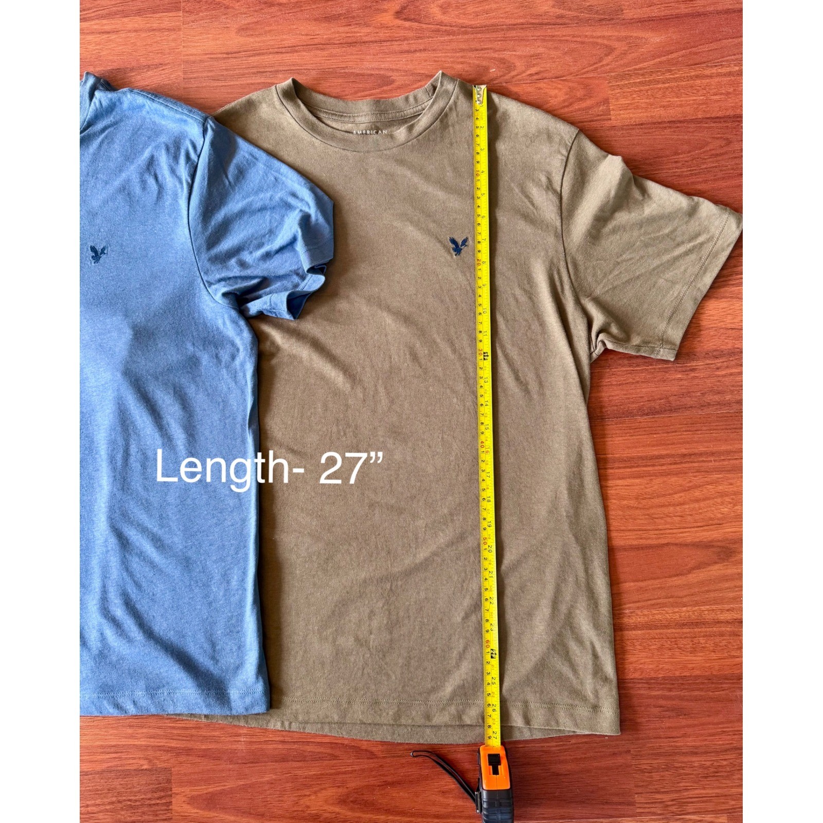 Bundle of 2 American Eagle Super Soft T-Shirts Mens Medium Blue Olive gallery