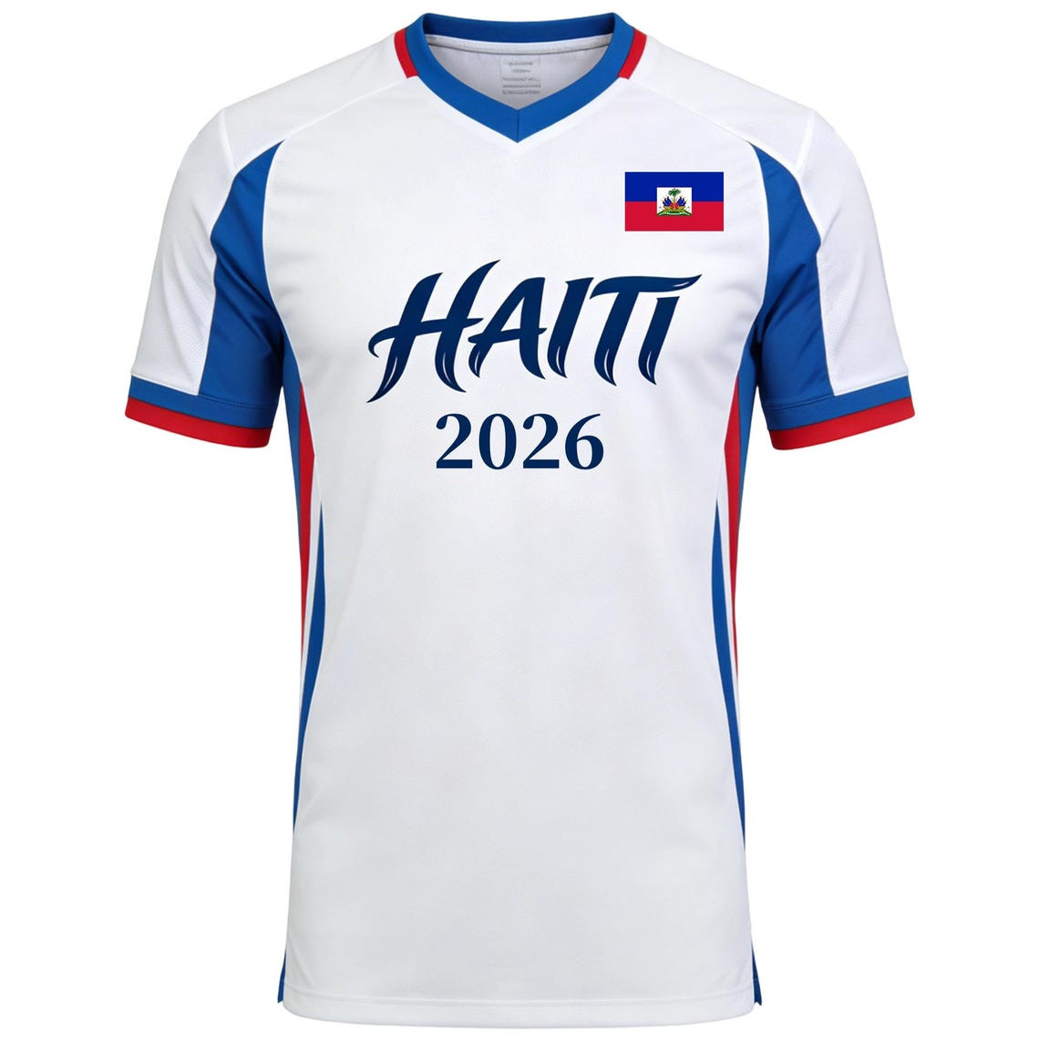 Haiti W- Cup 2026 Soccer Jersey Custom Name Number Mesh V-Neck T-Shirt gallery