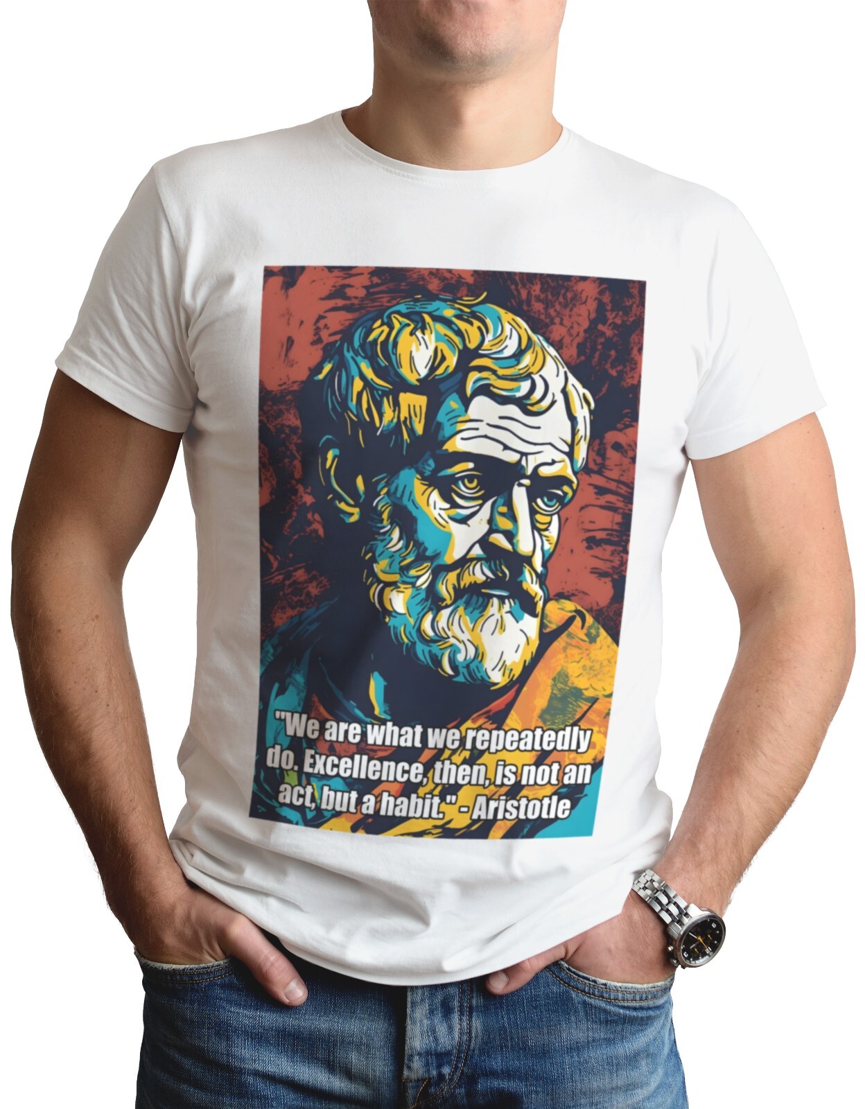 Aristotle Quote T-Shirt Pop Art Philosopher Philosophy Teacher Subject Top Gift gallery