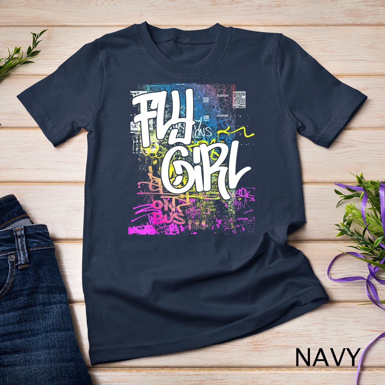Fly Girl 80s 90sRap B-Girl Old School Hip Hop Graffiti T-Shirt Unisex T-shirt gallery