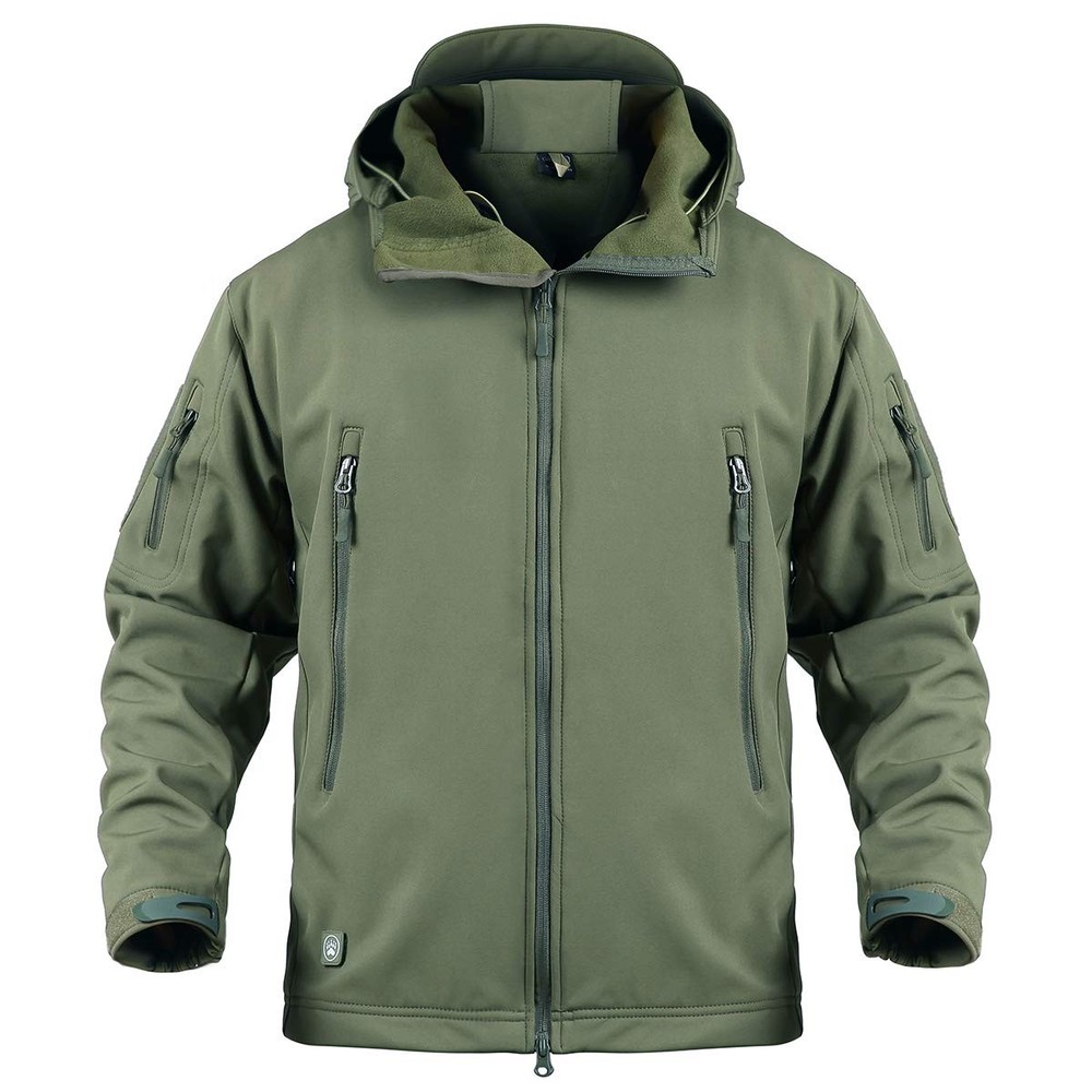 ReFire Gear Men’s Tactical Softshell Fleece Hooded Outdoor Jacket