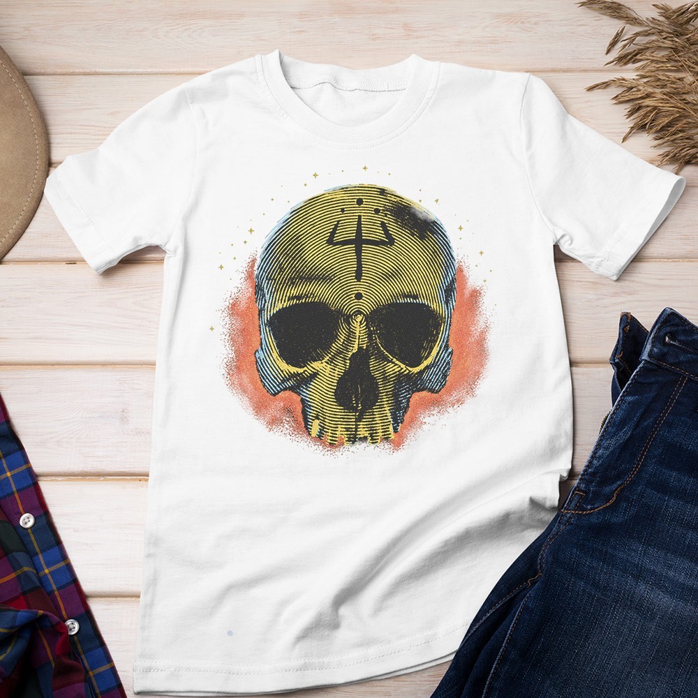 Retro Dark Skull Unisex T-shirt | Gothic Skull Shirt Gifts for Men gallery