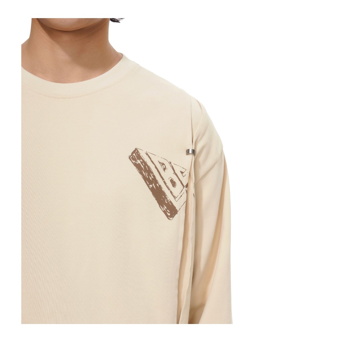 Valabasas Long Sleeve Shirt Piece Mens Cream VLBS-VSL1-1012 gallery