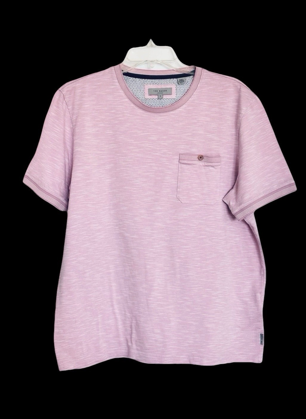 Ted Baker London Dusty Pink Pocket Ringer T-Shirt EUC Size Large gallery