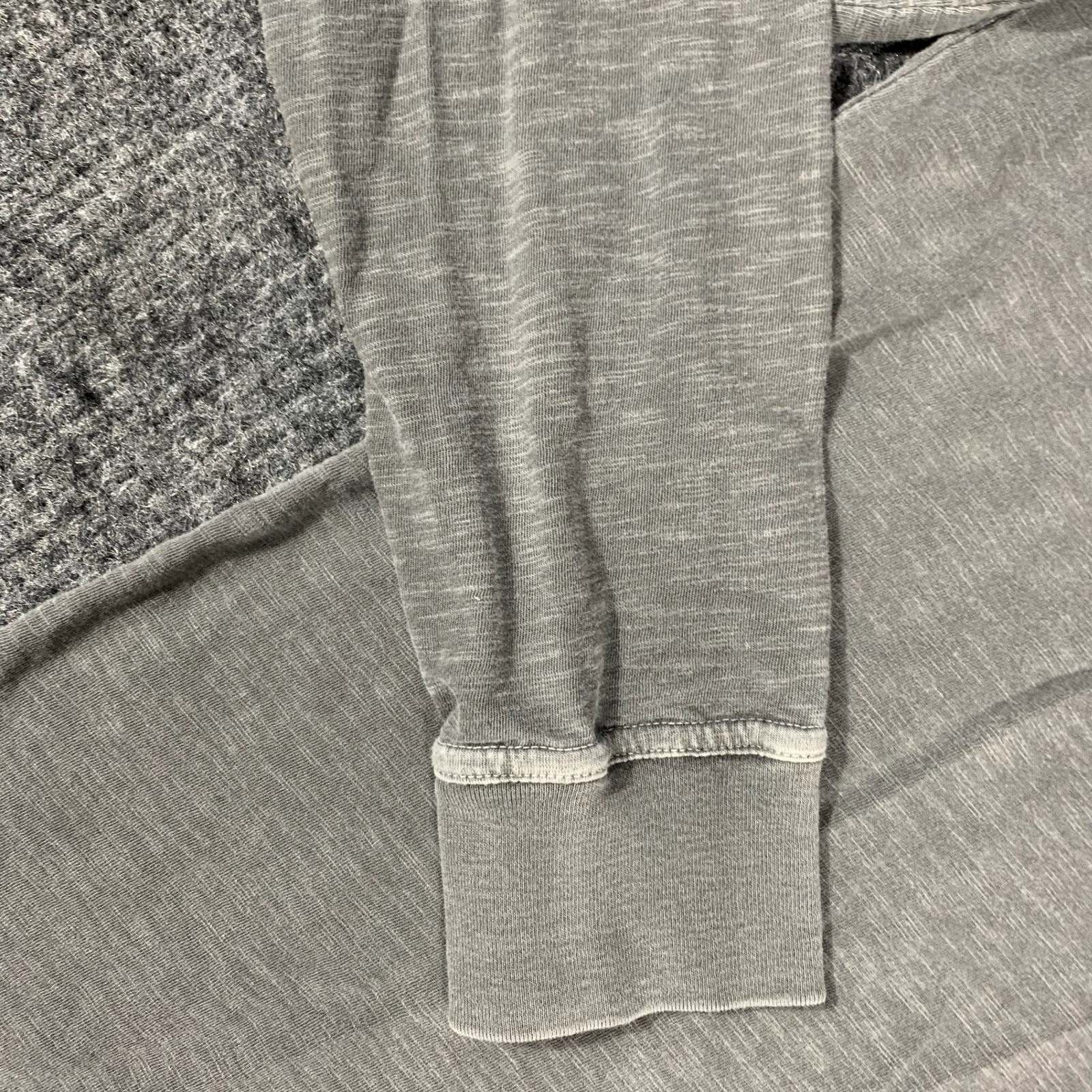 Lucky Brand Shirt Mens Medium Gray Quarter Zip Lightweight Cotton Casual Utility gallery