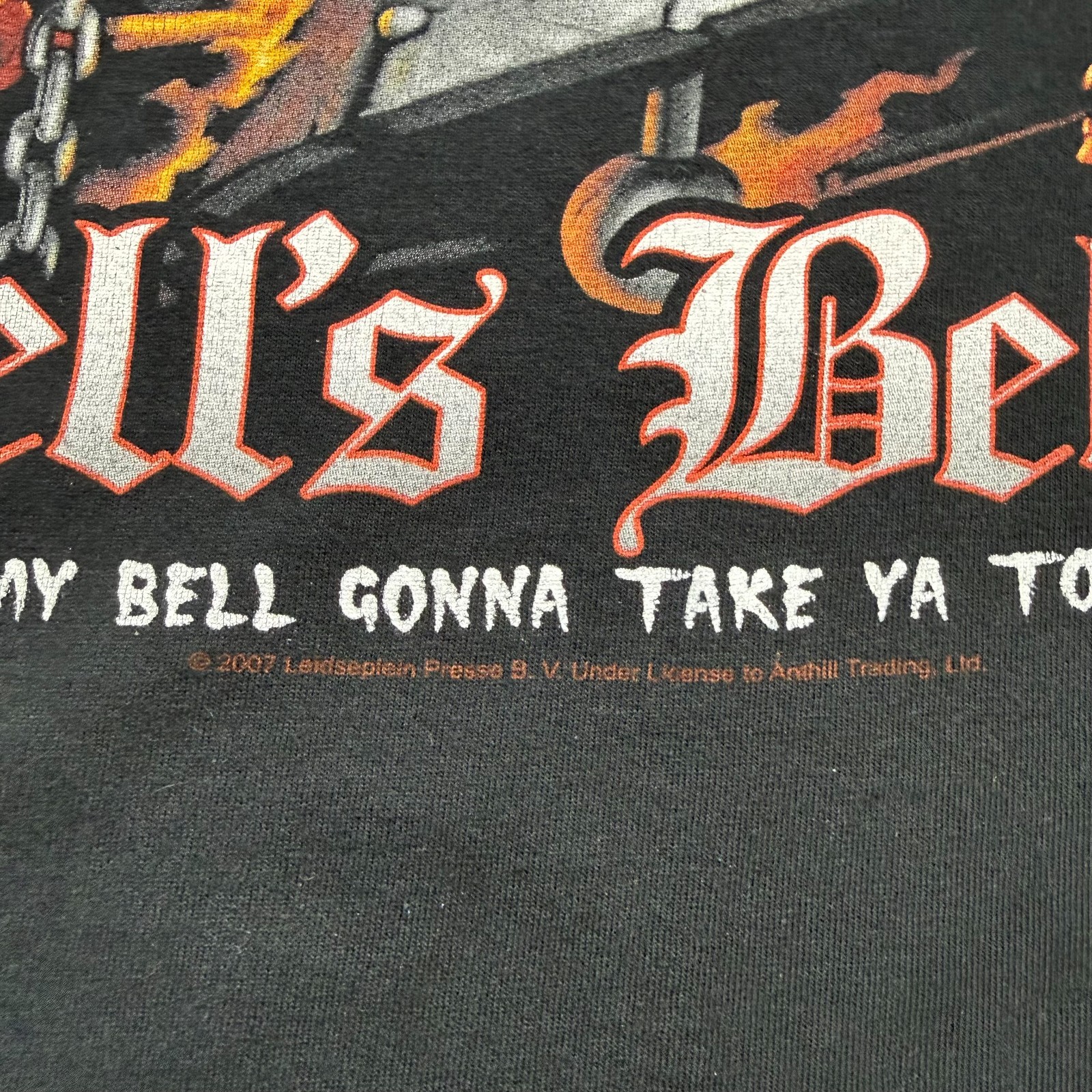 Vintage ACDC Shirt Mens Size XL Black Liquid Blue Hell's Bells 2007 gallery
