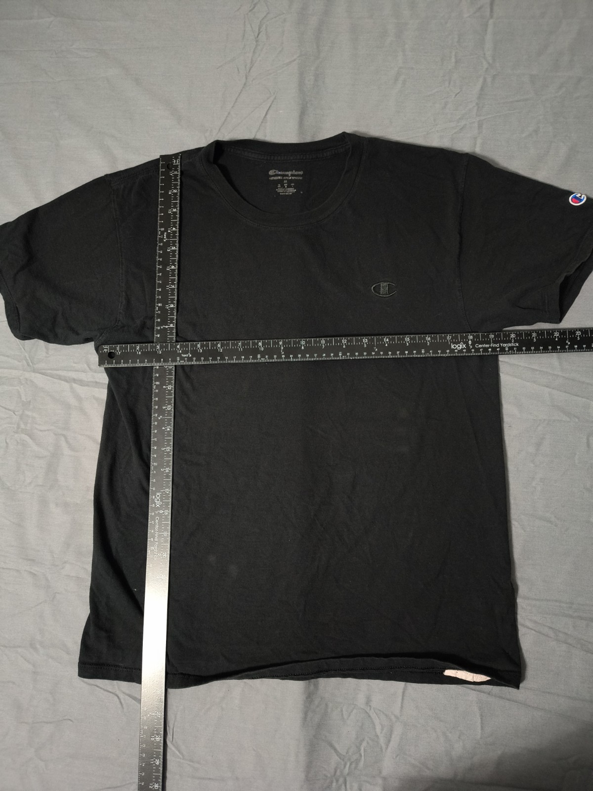 Men's Champion T-shirt Color Black Size Medium Stretch Breathable Plain Athletic gallery