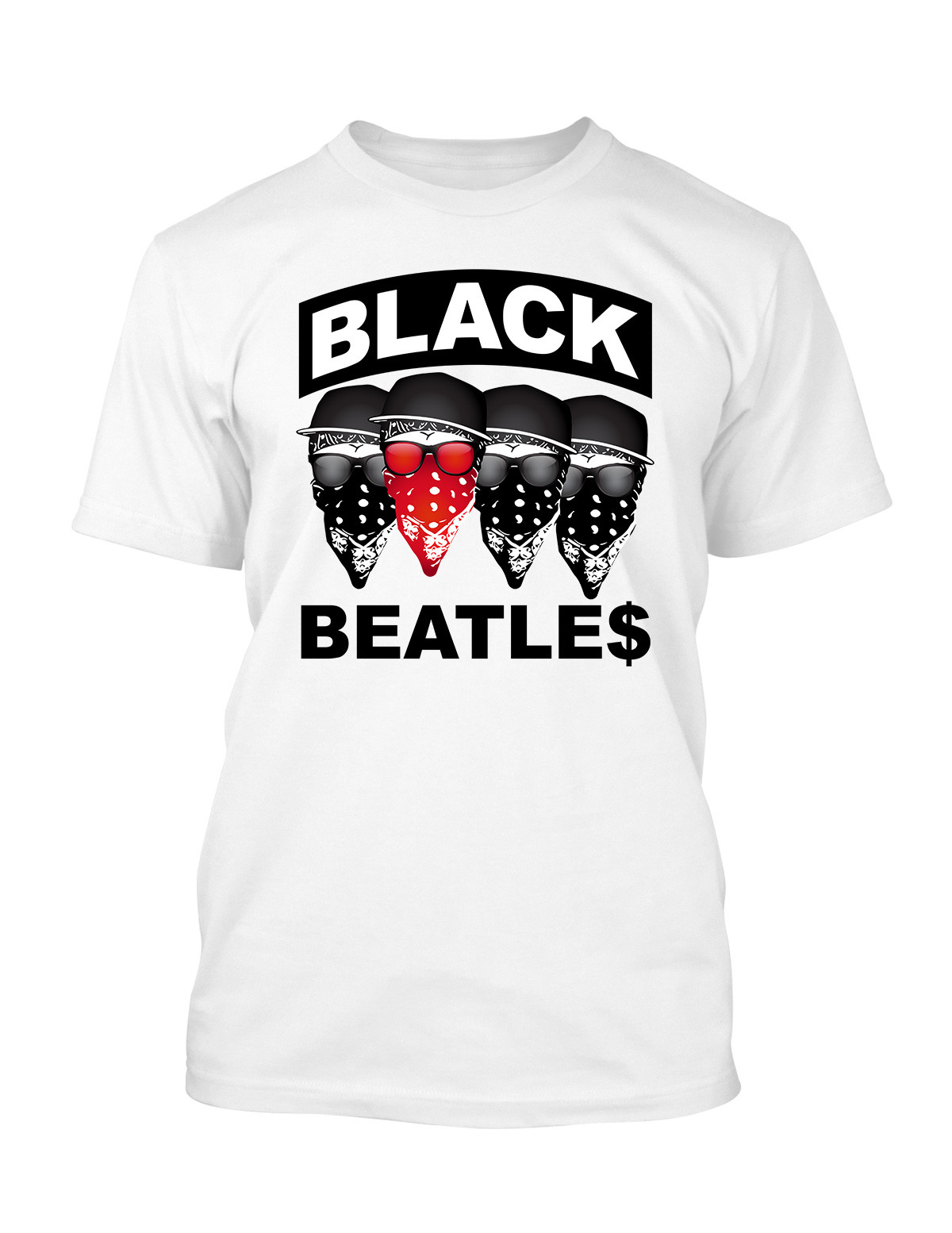 Mens Hip Hop Black Beatles Sneaker Tee Shirt to Match J14 Last Shot Shoe gallery