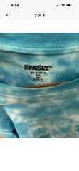 KingSize Men’s Blue/White Tie-Dye Crew Neck Sleeveless T-Shirt 2XL Big & Tall
