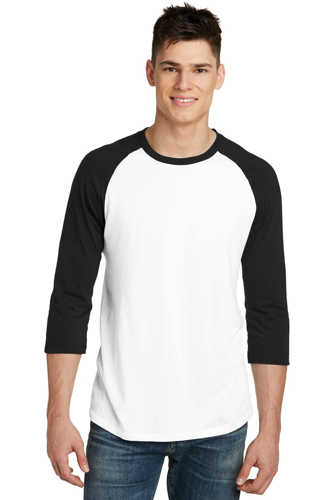District DT6210 Mens Raglan Sleeve Very Important Stylish Colorblock T-Shirt gallery