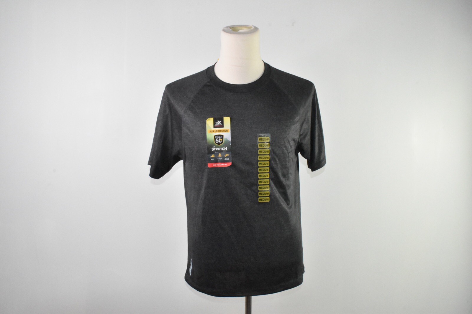 Zeroxposur Men Sun Protection UPF 50+ t-shirt medium gray NWT polyester gallery
