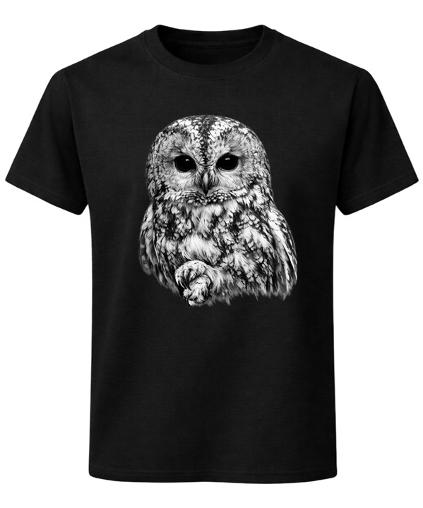 Tawny Owl Illustration Art Unisex T-Shirt Abstract Wildlife Lover Tee gallery