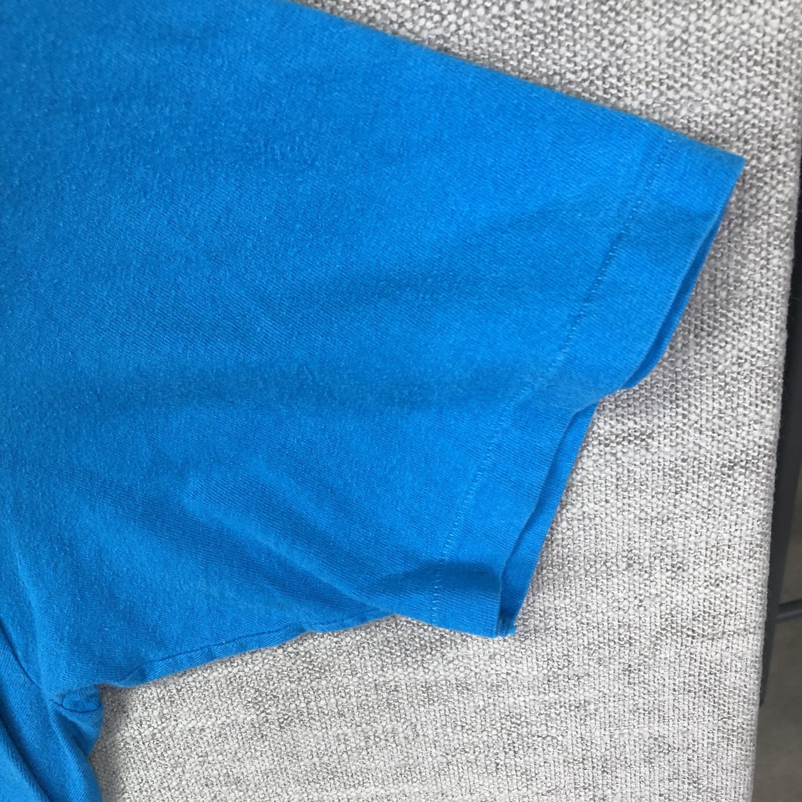 Vintage Hanes Beefy-T Shirt Mens XL Blue Made USA Cotton Blank Tee Top 90s SS gallery