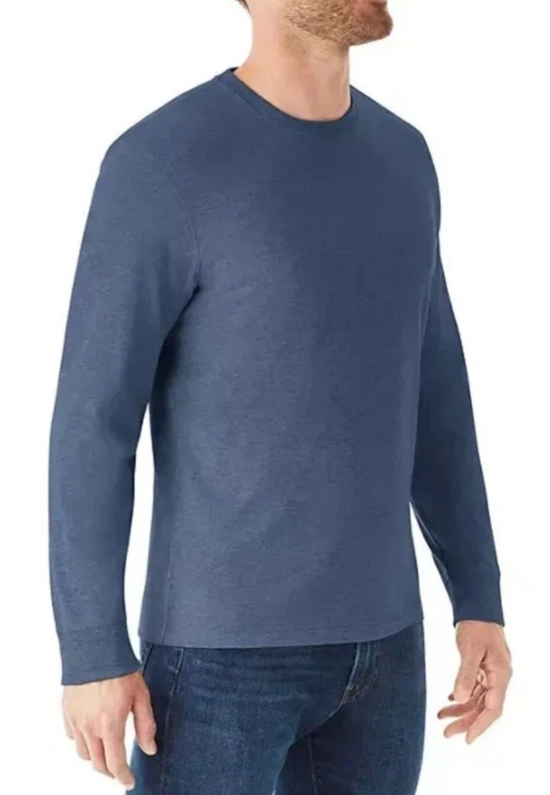 New Members Mark Men’s Essential Long Sleeve Crewneck Tshirt Size M