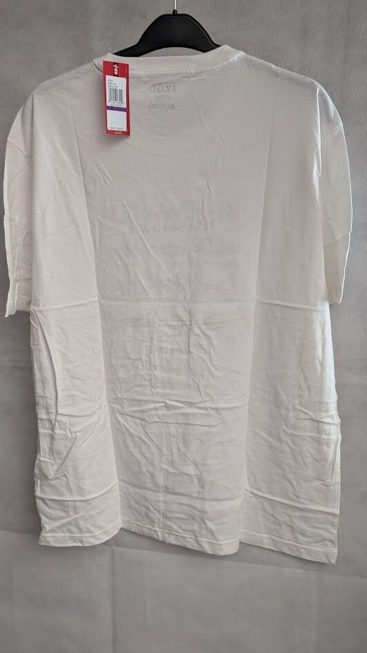 Mens Izod Bluewater fish chart white t- shirt 2XL 100% cotton grouper puffer NEW gallery