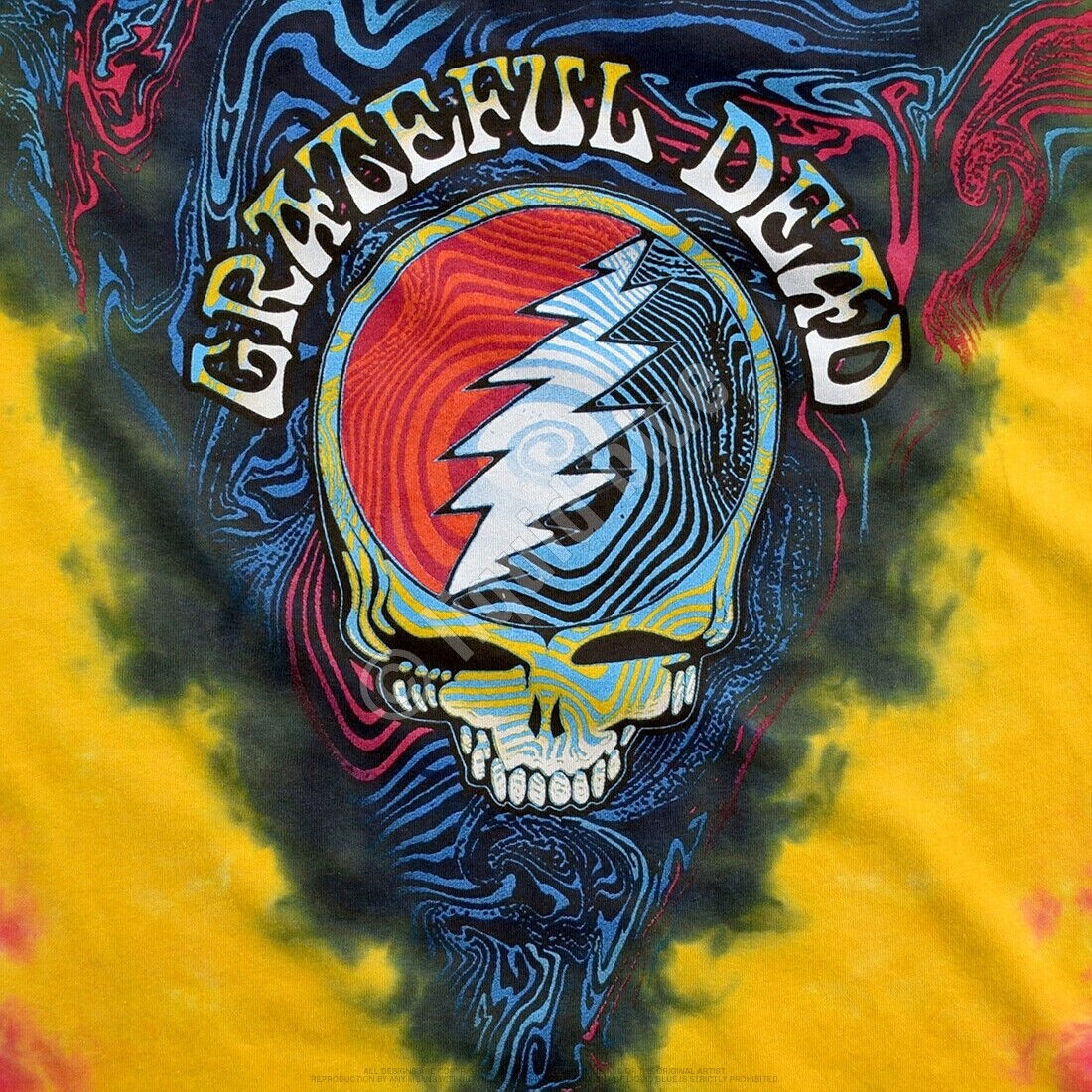 GRATEFUL DEAD-SYF RIPPLE-STEAL YOUR FACE-TIE DYE T-SHIRT S-M-L-XL-2X GARCIA,WIER gallery