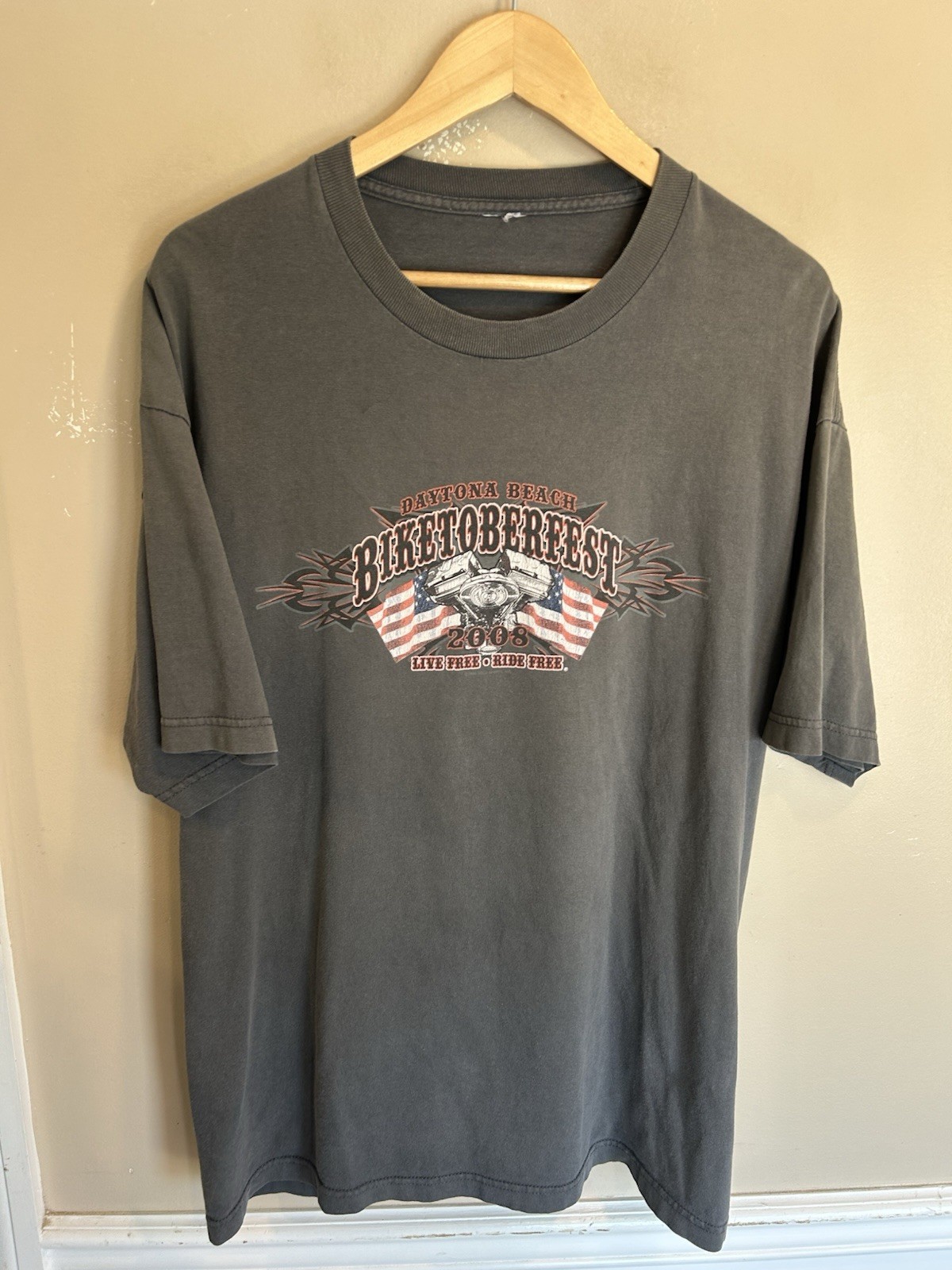 Biketoberfest Mens Motorcycle Graphic Tee Grey XXL Clothing gallery