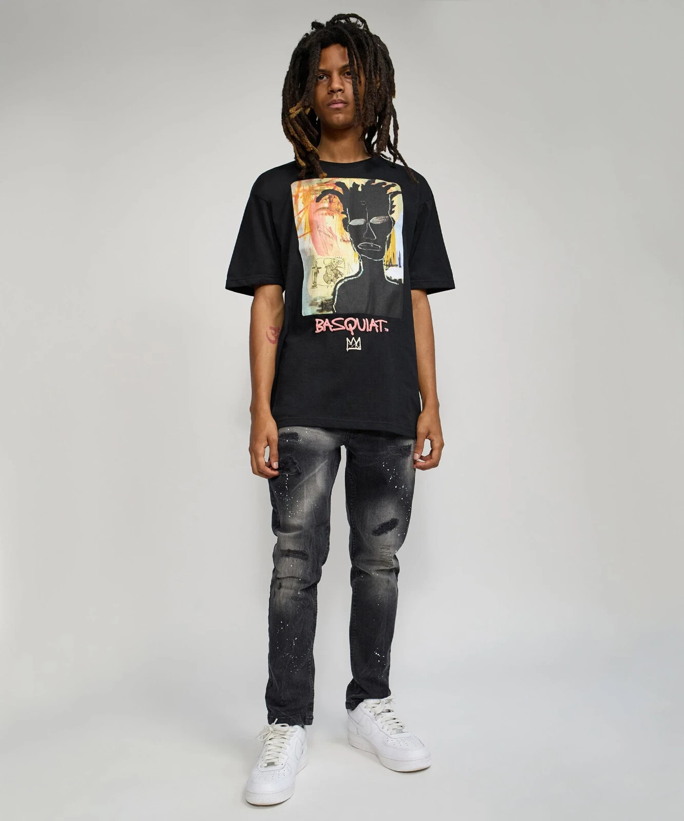 Reason Jean-Michel Basquiat T-Shirt Men’s L, XL Black Self Portrait gallery