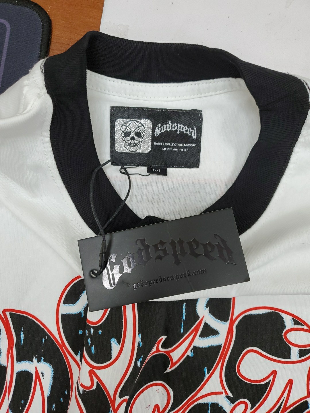 New GODSPEED Amican High Street Retro Long Sleeve 2 Sided Tee Multicolor Sz M gallery