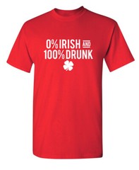 100% Drunk Sarcastic Humor Graphic Novelty Super Soft Ring Spun Funny T Shirt