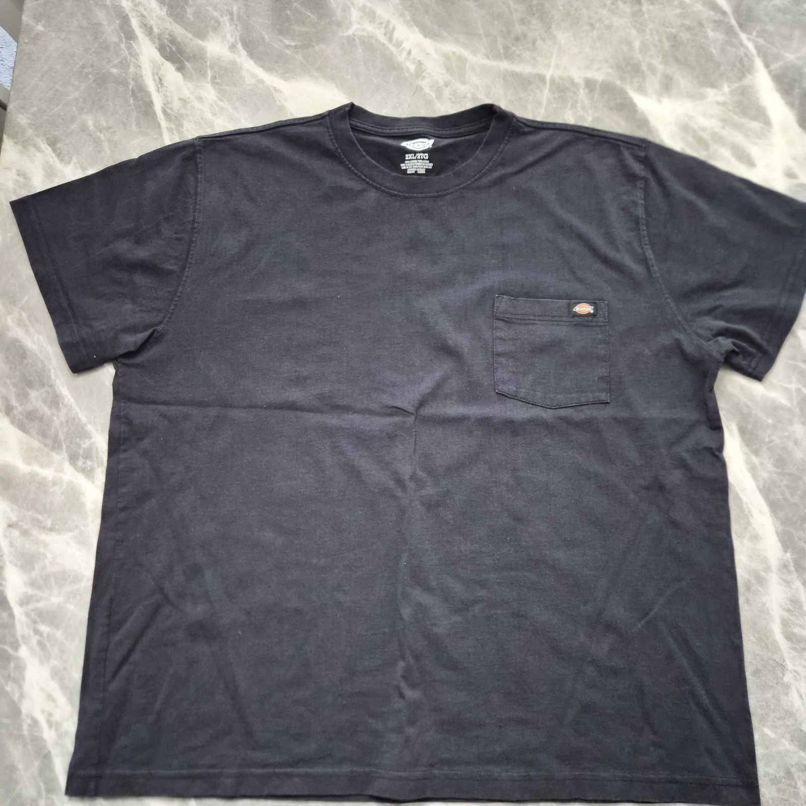 Dickies Navy Cotton Men’s Short Sleeve Crew Neck Pocket Logo T-Shirt 2XL