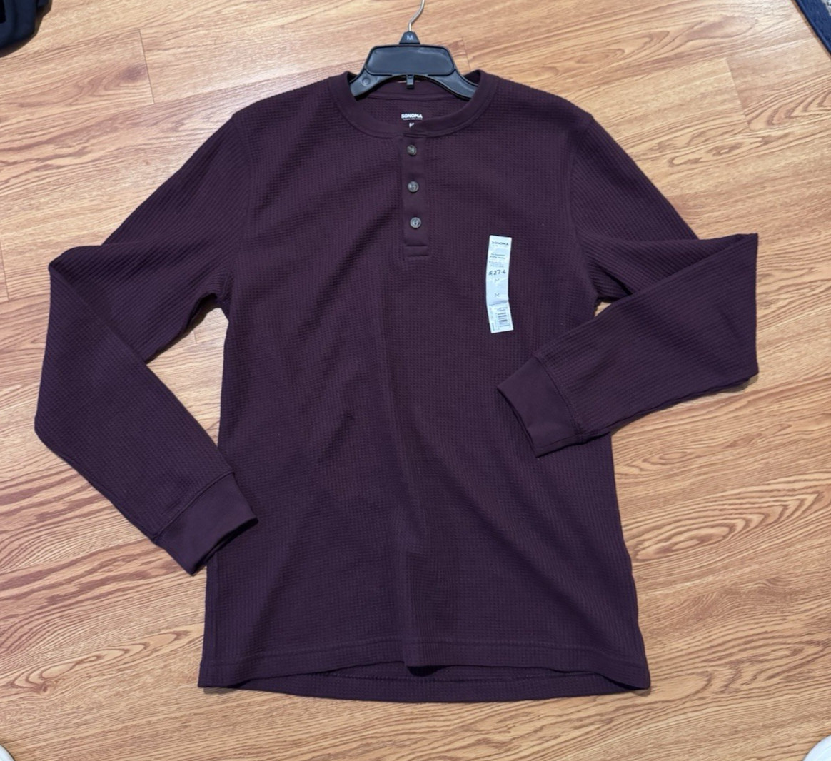 Sonoma Goods For Life Essential Long Sleeve Waffle Henley gallery
