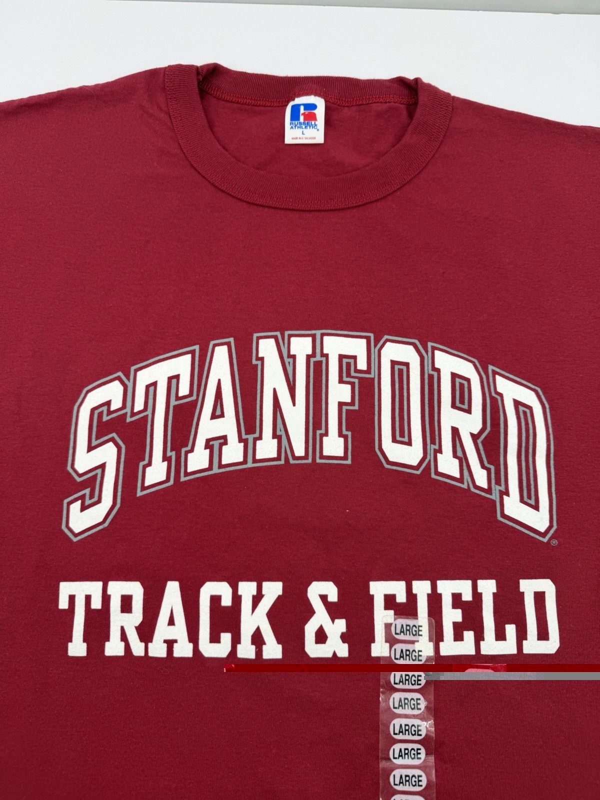 Vintage 90s 00s Stanford Cardinals University Track And Field T-Shirt Large NWT