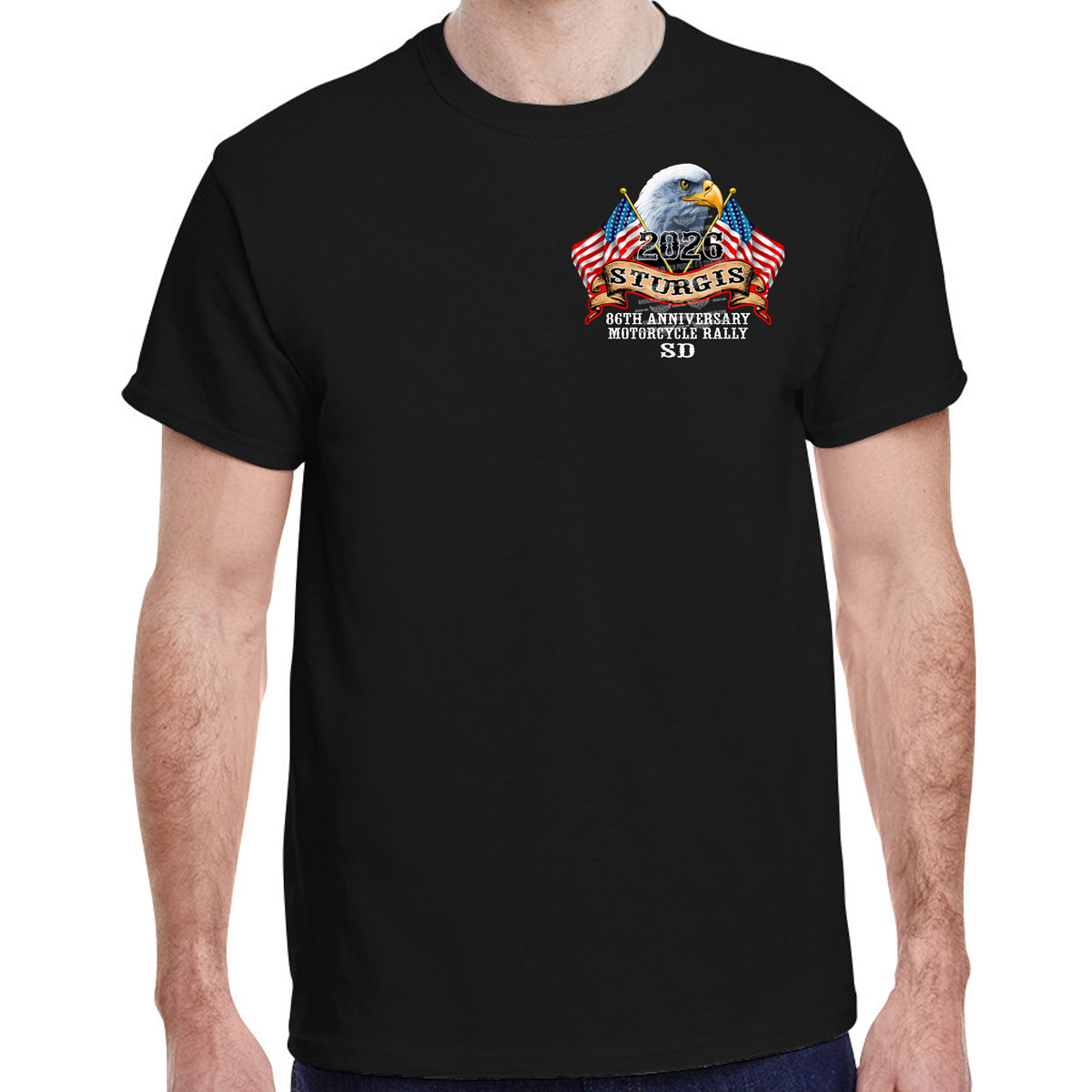 T-Shirt 2026 Sturgis Motorcycle Rally America Strong No Harley gallery