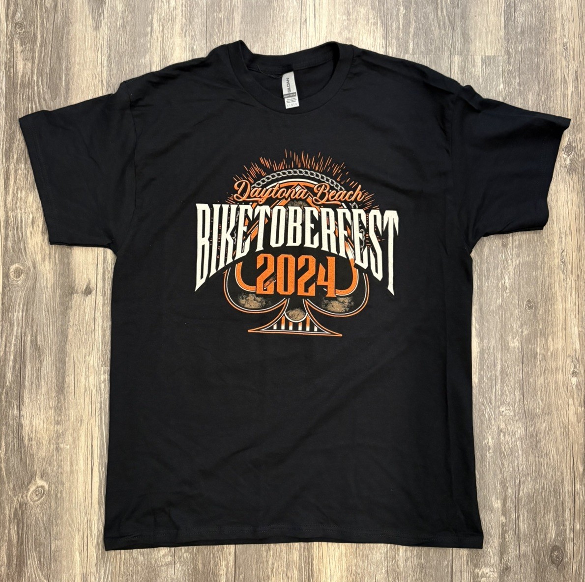 Men’s Daytona Beach, FL 2024 Biketoberfest Bike Week Black T-Shirt - Size L gallery