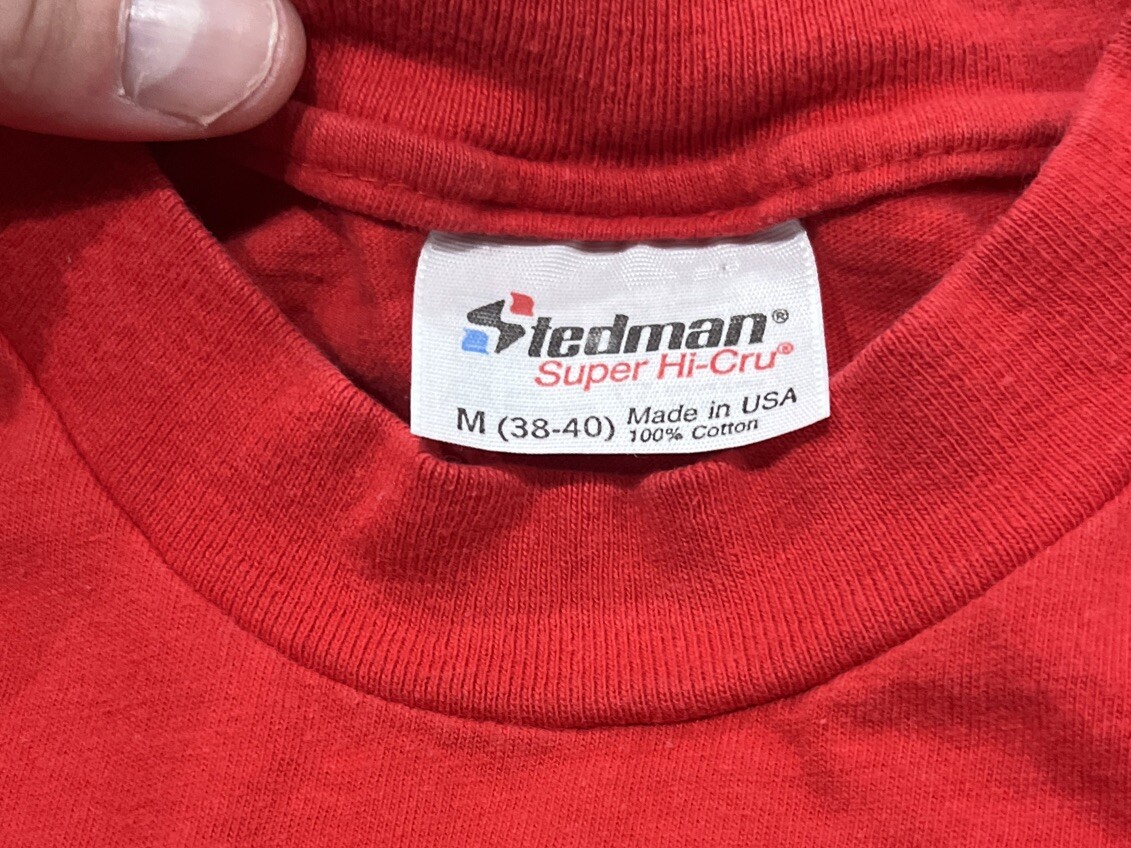 Stedman Enjoy Tulsa Graphic Print T Shirt Men’s Medium Red Cotton Single Stitch gallery