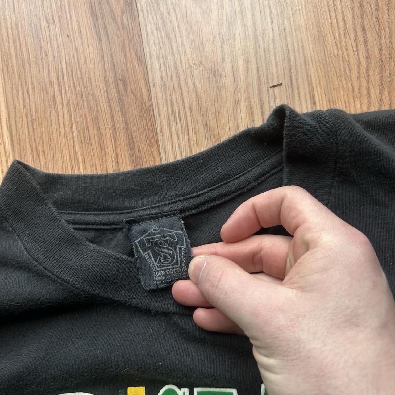 90s vtg Seattle SuperSonics NBA Graphic Tee single-stitch black tee XL gallery