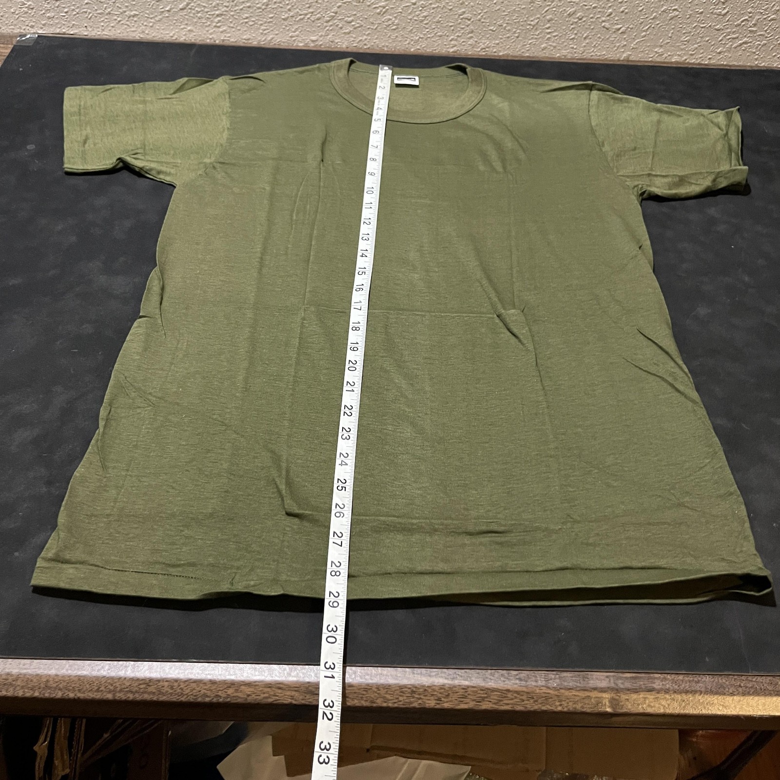 Vintage 1950s Stedman Shirt 60s Deadstock Large OG Army Green Combed Cotton USA gallery