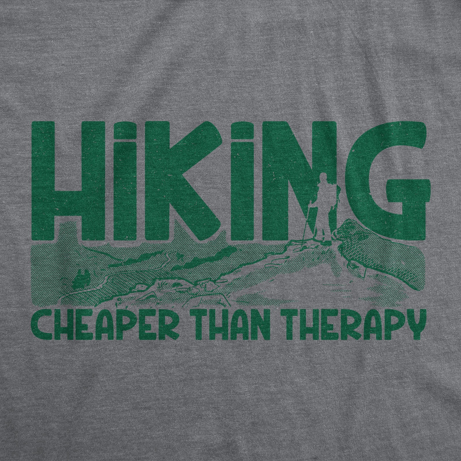 Mens Hiking Cheaper Than Therapy Funny Camping Outdoor Summer T shirt gallery