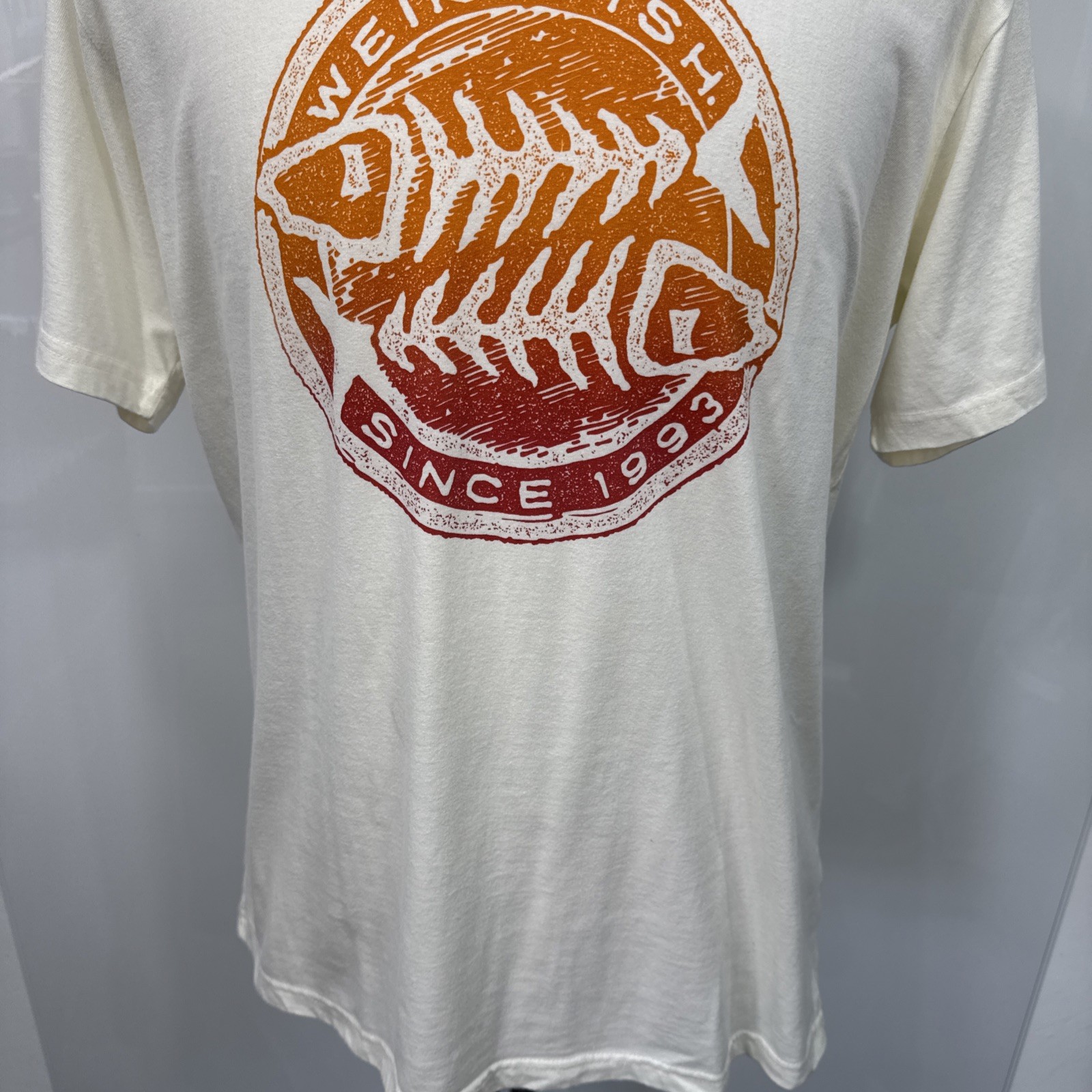 WEIRD FISH Pale Yellow Relaxed Fit Crew Neck Summer T Shirt Size XL gallery