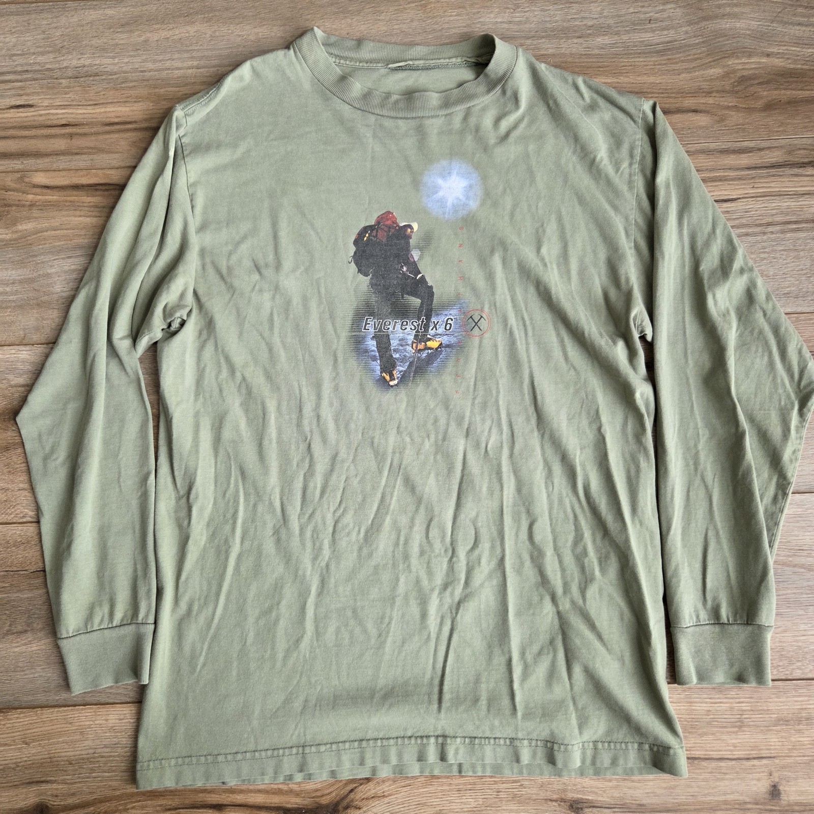 Vtg 90s The North Face Pete Athans Mt Everest Hiking Shirt Men’s Large READ