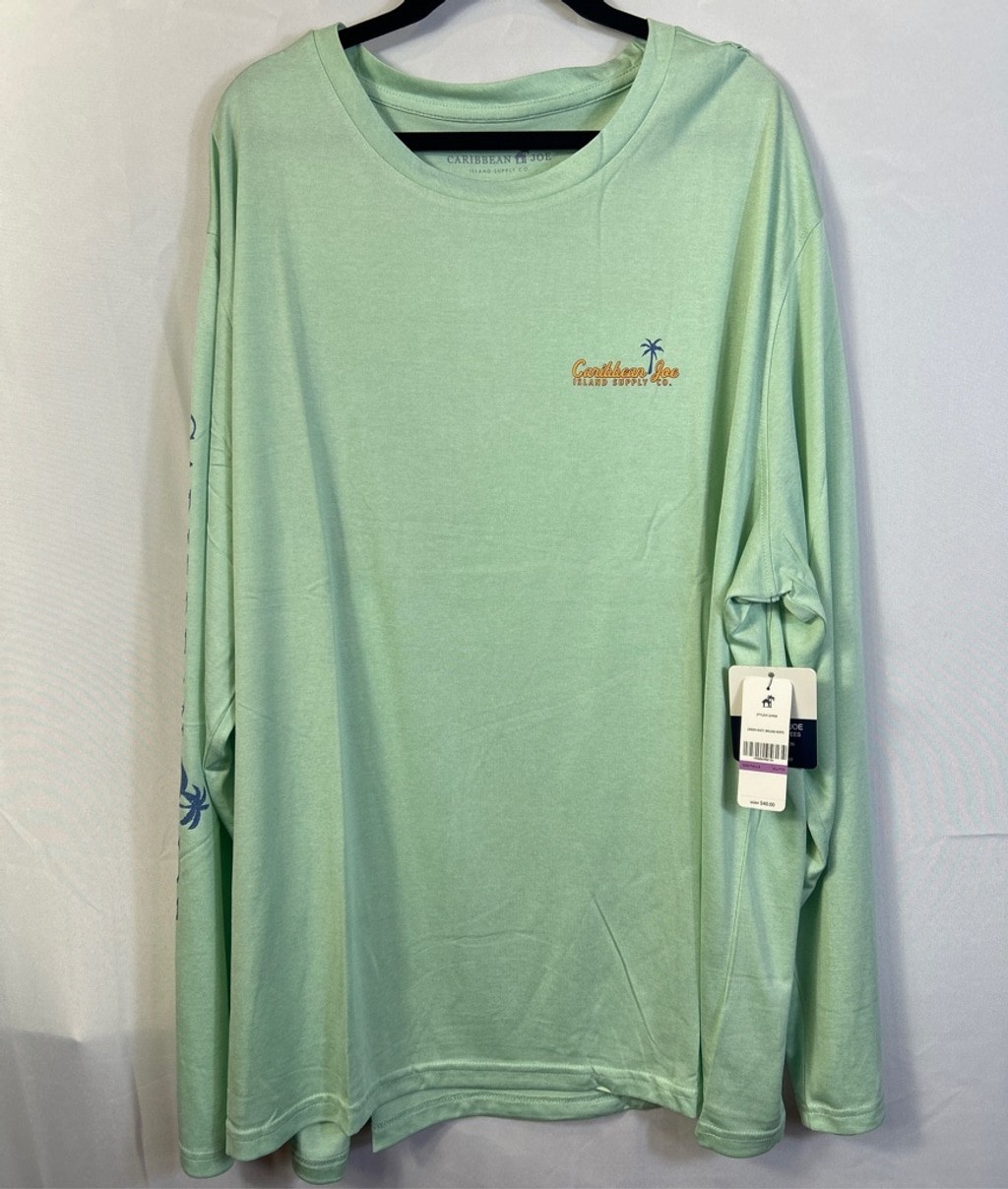 Caribbean Joe island supply UPF protection, long sleeve shirt size XXL